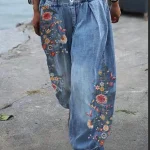 Pantalones vaqueros para mujer, bombachos con estampado de | Ropa de mujer · Omeda.es