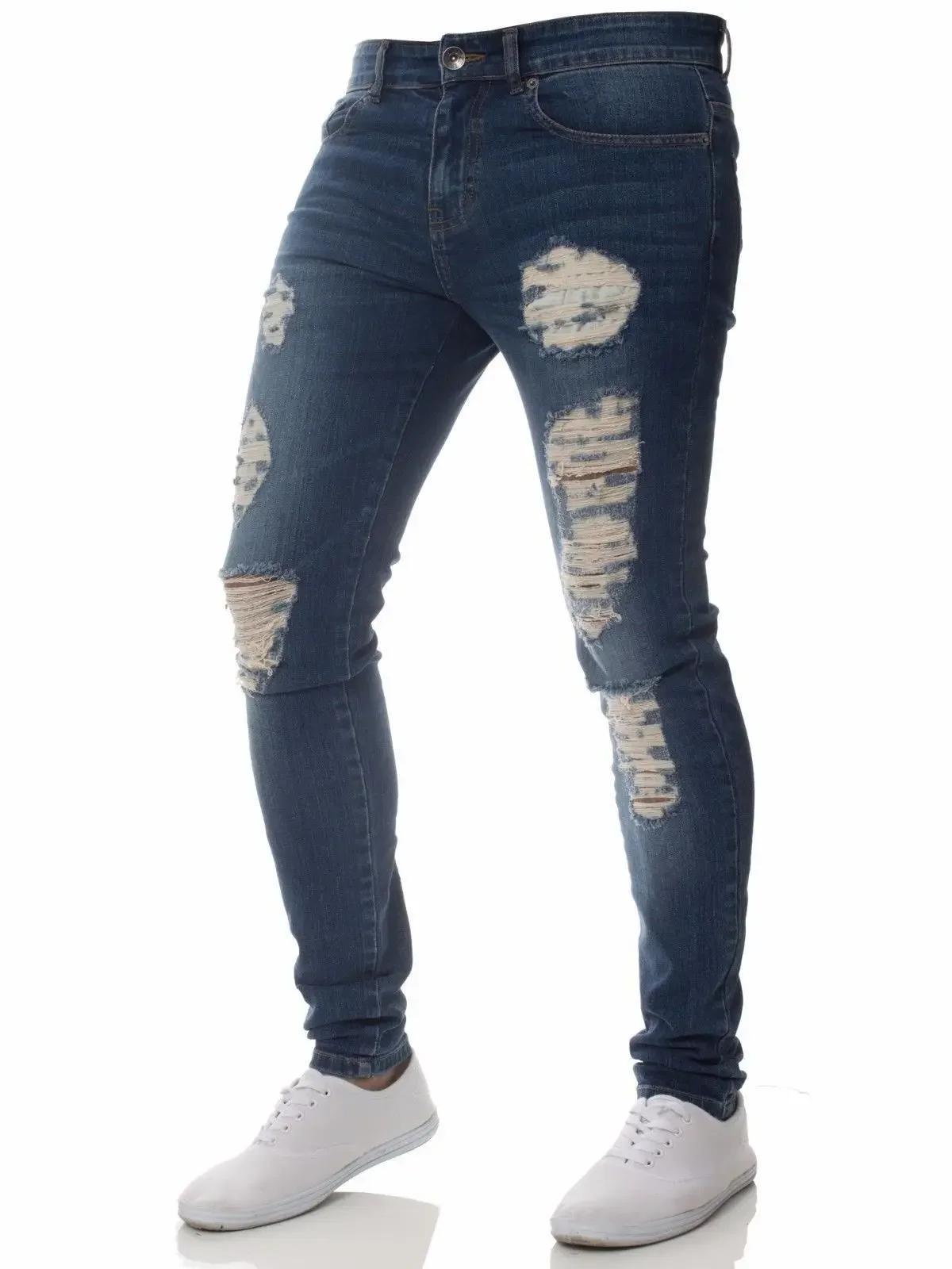 Pantalones vaqueros rasgados ajustados para hombre, pantalones | Ropa de hombre · Omeda.es - Imagen 12