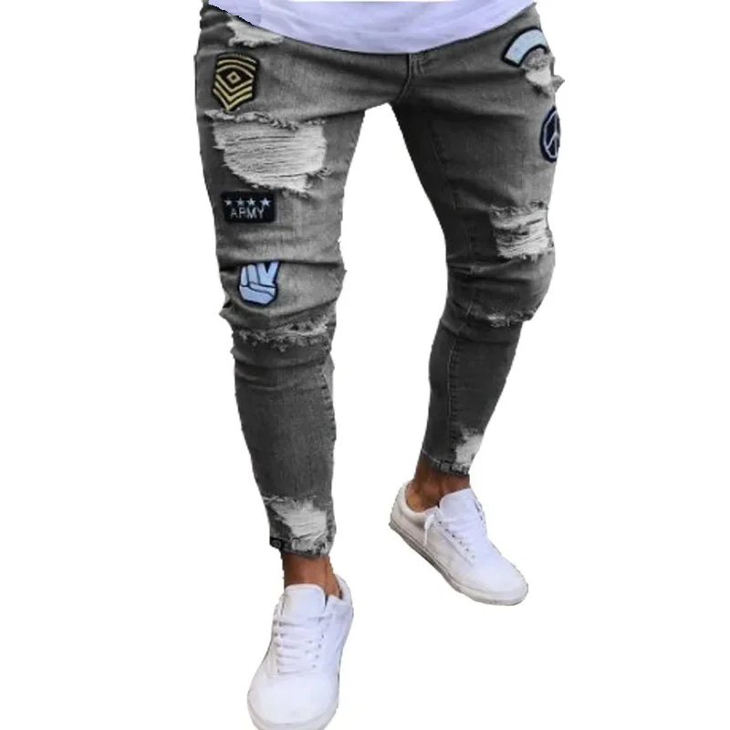 Pantalones vaqueros rasgados ajustados para hombre, pantalones | Ropa de hombre · Omeda.es - Imagen 17