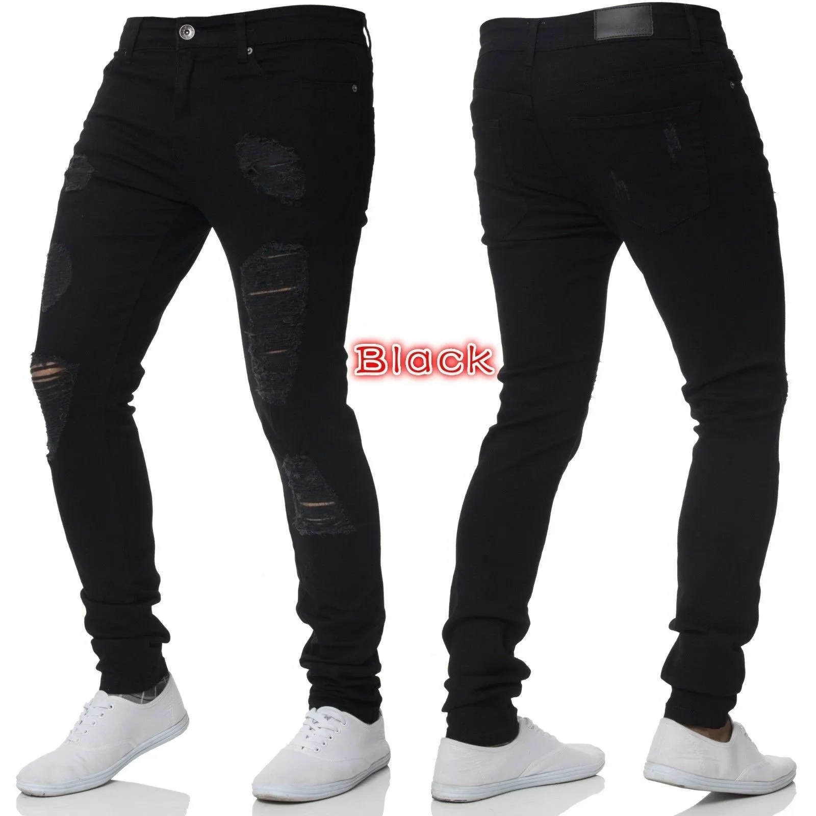 Pantalones vaqueros rasgados ajustados para hombre, pantalones | Ropa de hombre · Omeda.es - Imagen 35