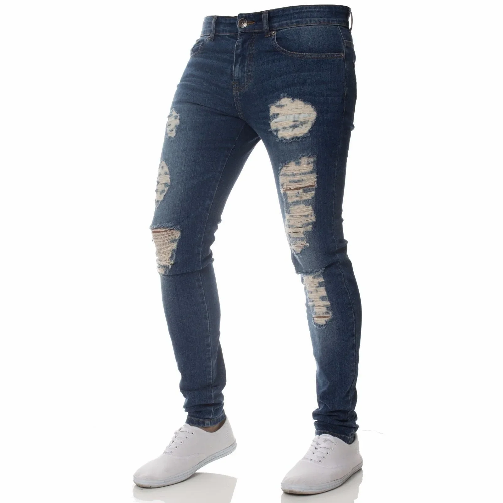 Pantalones vaqueros rasgados ajustados para hombre, pantalones | Ropa de hombre · Omeda.es - Imagen 36