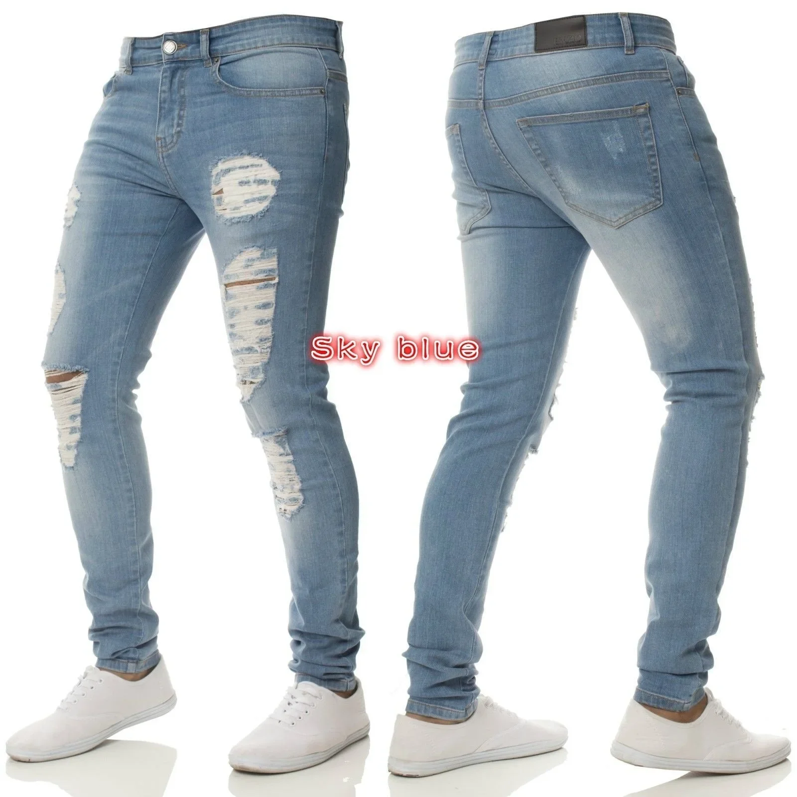 Pantalones vaqueros rasgados ajustados para hombre, pantalones | Ropa de hombre · Omeda.es - Imagen 50