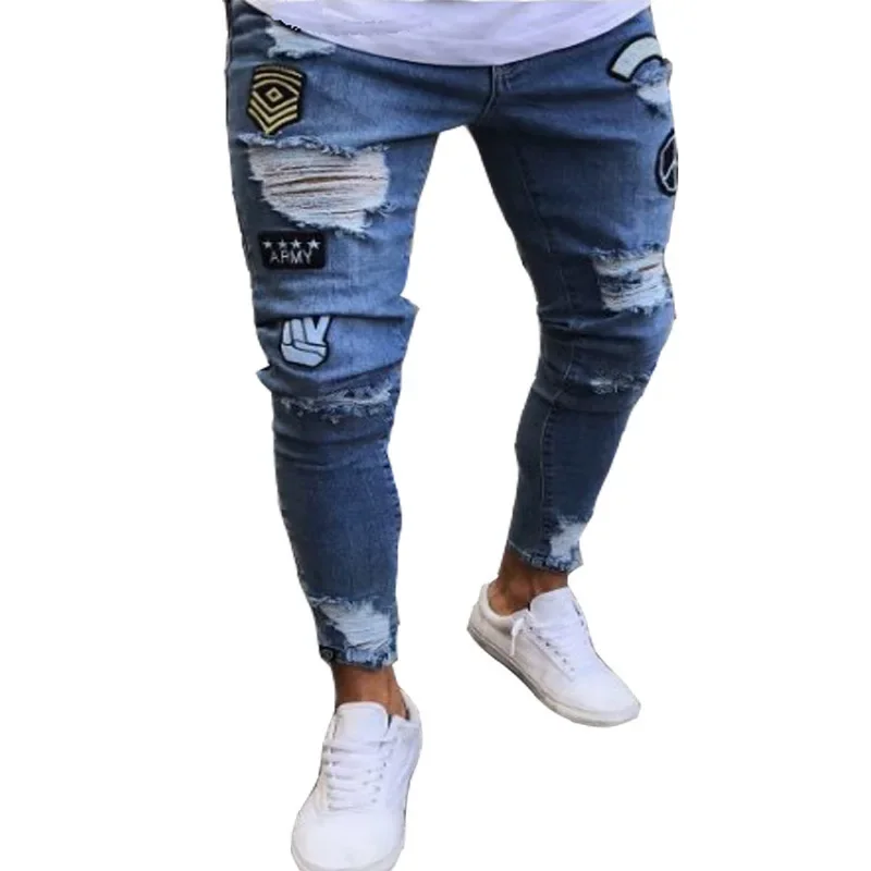 Pantalones vaqueros rasgados ajustados para hombre, pantalones | Ropa de hombre · Omeda.es - Imagen 6
