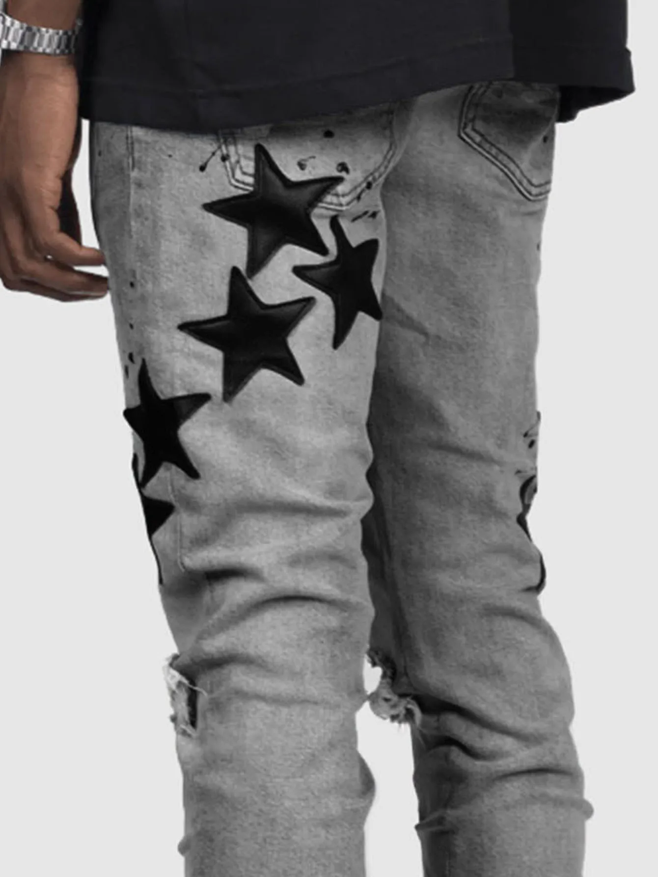 Pantalones vaqueros rasgados para hombre, pantalón vaquero con | Ropa de hombre · Omeda.es - Imagen 8