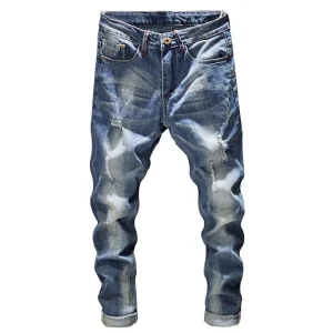 Pantalones vaqueros rasgados para hombre, ropa de calle elástica, | Ropa de hombre · Omeda.es