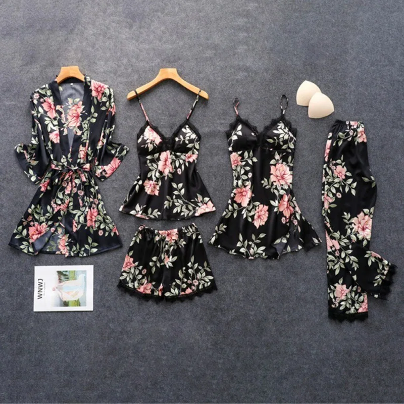 Pijama Sexy de verano para mujer, conjunto de cinco piezas con | Ropa de mujer · Omeda.es - Imagen 6