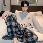 Pijamas Hombres Mangas largas y pantalones Estilo de primavera y | Ropa de hombre · Omeda.es