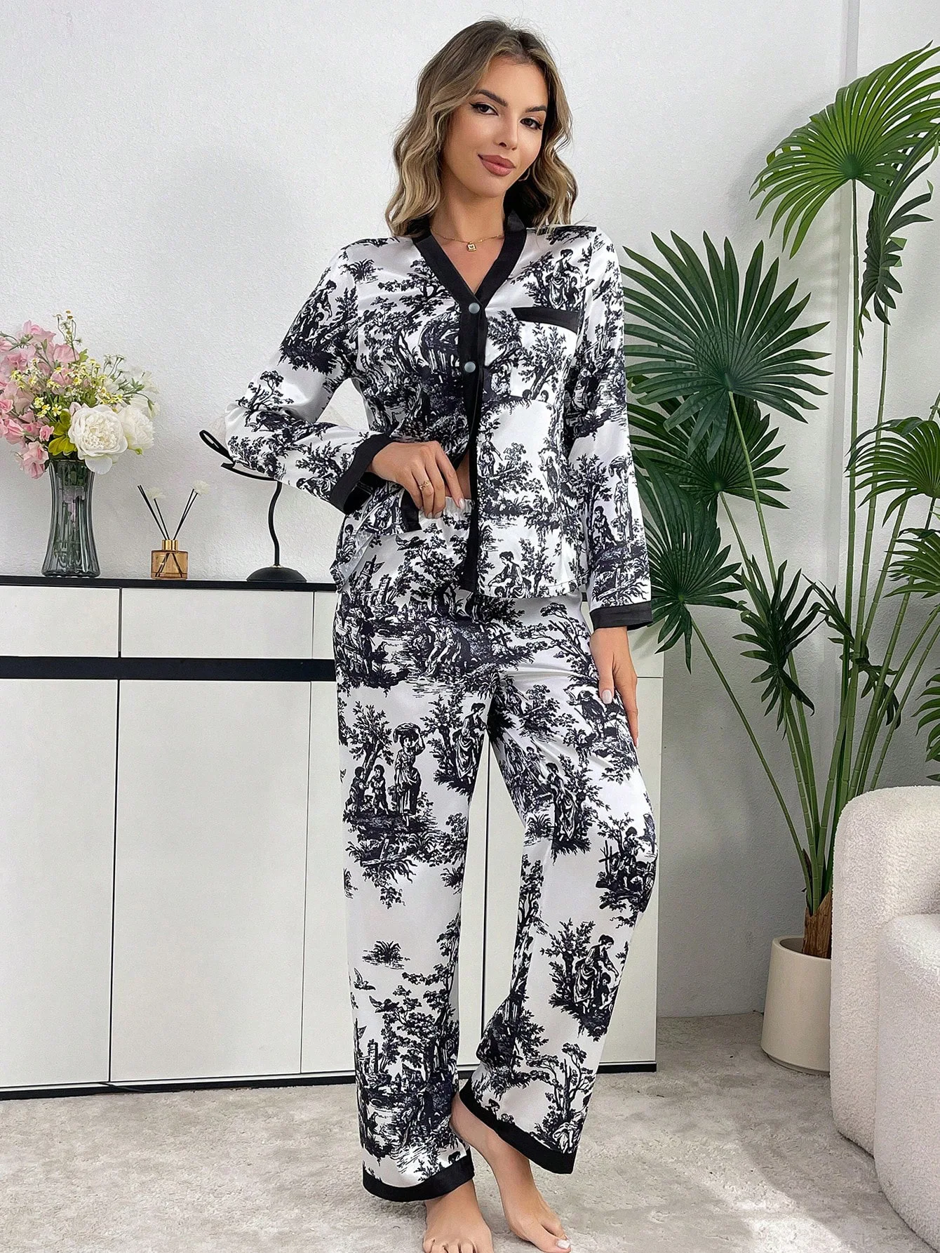 Pijamas de manga larga para mujer, conjunto de pijama para el hogar, | Ropa de hombre · Omeda.es - Imagen 11