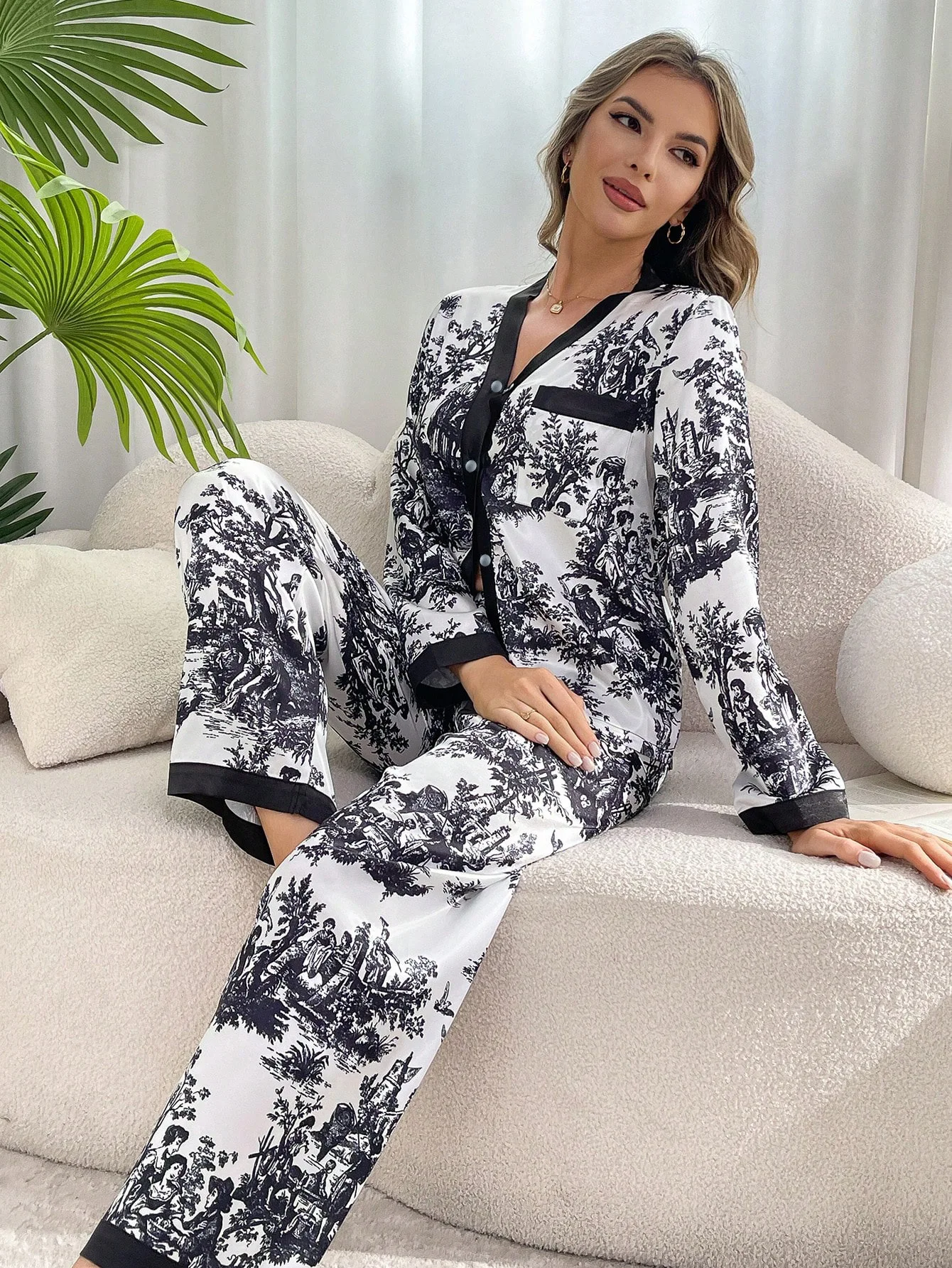 Pijamas de manga larga para mujer, conjunto de pijama para el hogar, | Ropa de hombre · Omeda.es - Imagen 8