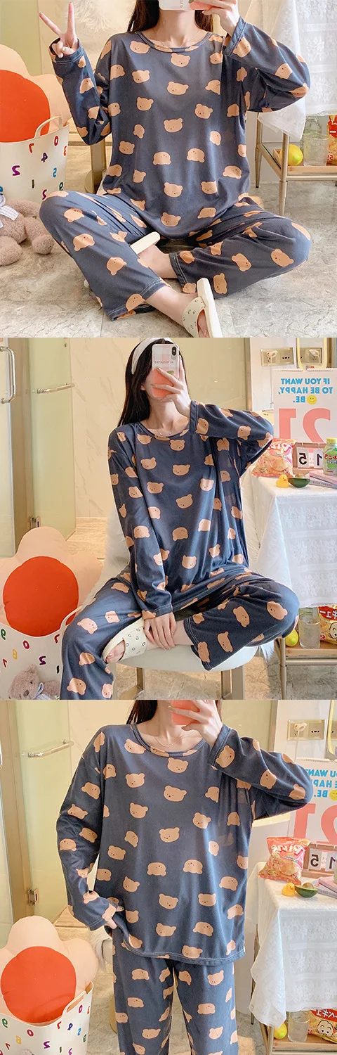 Pijamas de mujer, pantalones de manga larga, conjunto de dos piezas, | Ropa de mujer · Omeda.es - Imagen 4