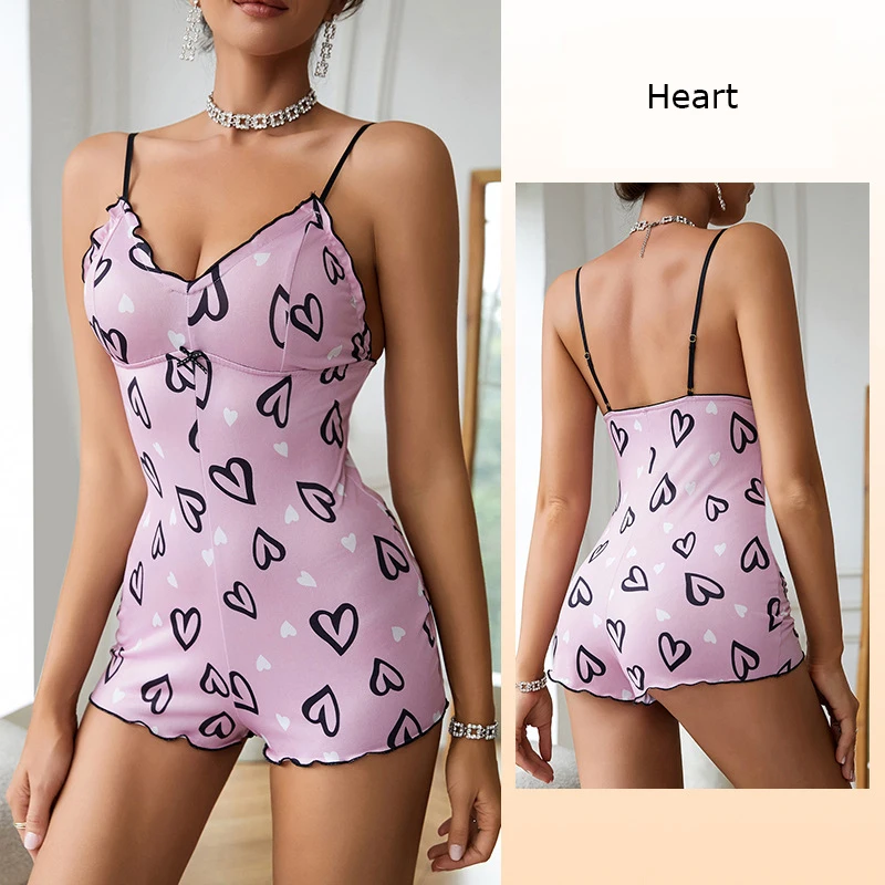 Pijamas de una pieza para mujer, Pijama sin mangas con estampado de | Ropa de mujer · Omeda.es