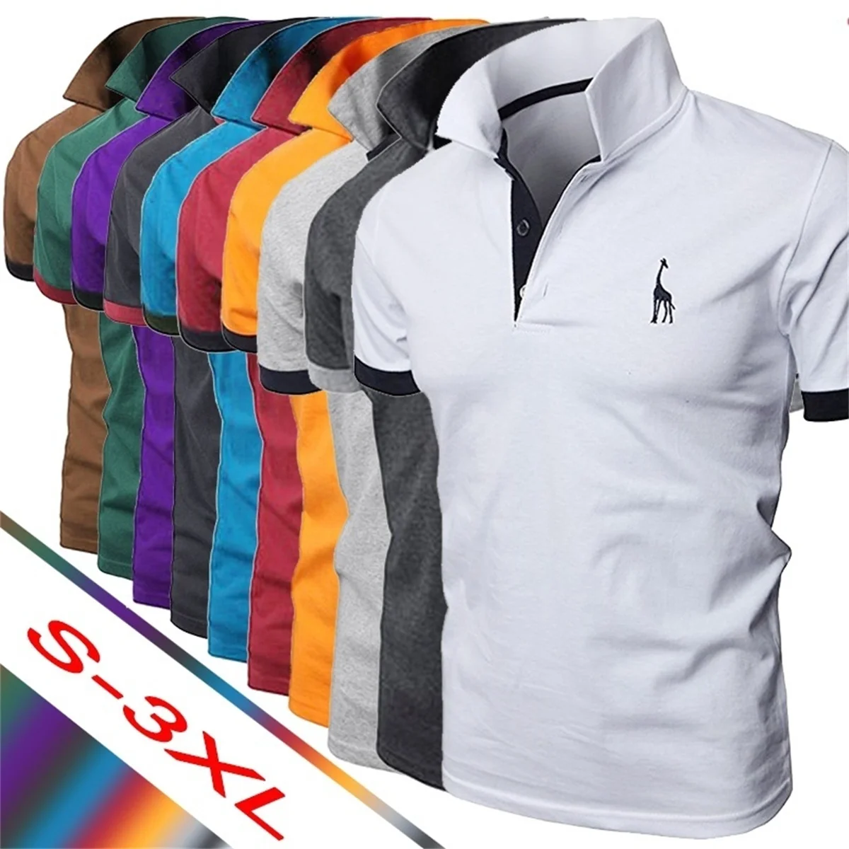 Polo con bordado de dibujos animados para hombre, Polo informal de | Ropa de hombre · Omeda.es - Imagen 2