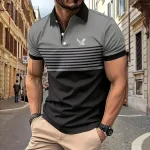 Polo para hombre, camisa de Golf a rayas, pantalón corto informal de | Ropa de hombre · Omeda.es