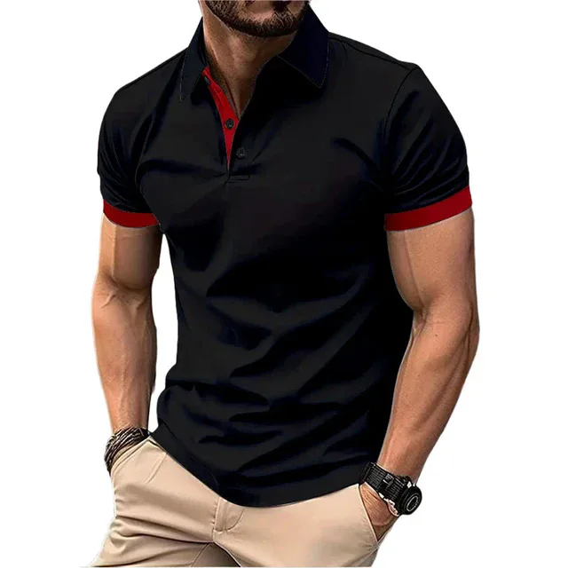 Polo de manga corta para hombre, camisetas informales ajustadas con | Ropa de hombre · Omeda.es - Imagen 11