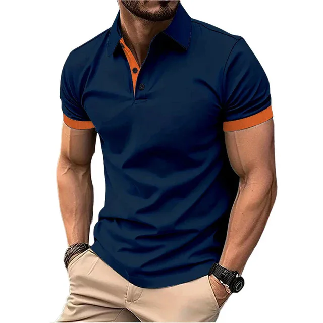 Polo de manga corta para hombre, camisetas informales ajustadas con | Ropa de hombre · Omeda.es - Imagen 12