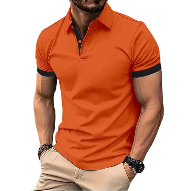 Polo de manga corta para hombre, camisetas informales ajustadas con | Ropa de hombre · Omeda.es - Imagen 7