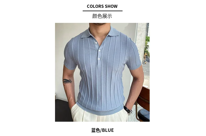 Polo de manga corta para hombre con cuello de solapa, estilo informal | Ropa de hombre · Omeda.es - Imagen 4