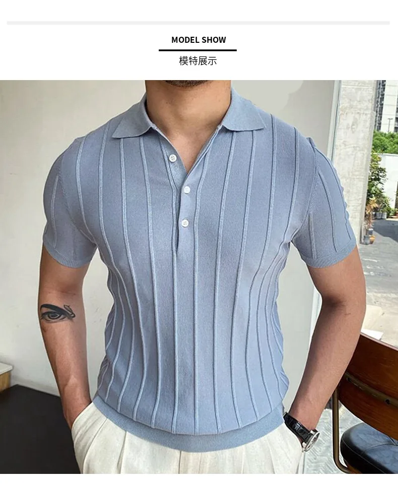 Polo de manga corta para hombre con cuello de solapa, estilo informal | Ropa de hombre · Omeda.es - Imagen 5