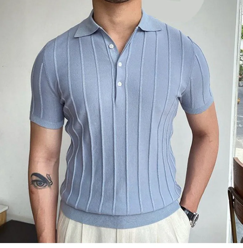 Polo de manga corta para hombre con cuello de solapa, estilo informal | Ropa de hombre · Omeda.es - Imagen 6