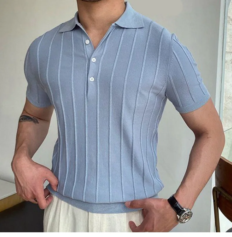 Polo de manga corta para hombre con cuello de solapa, estilo informal | Ropa de hombre · Omeda.es - Imagen 7