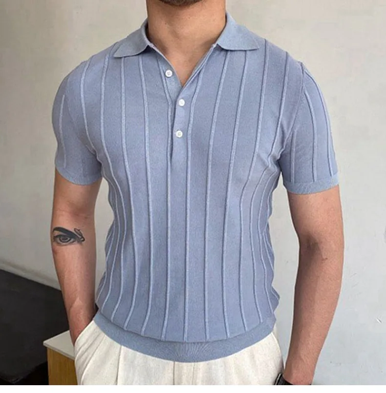 Polo de manga corta para hombre con cuello de solapa, estilo informal | Ropa de hombre · Omeda.es - Imagen 8