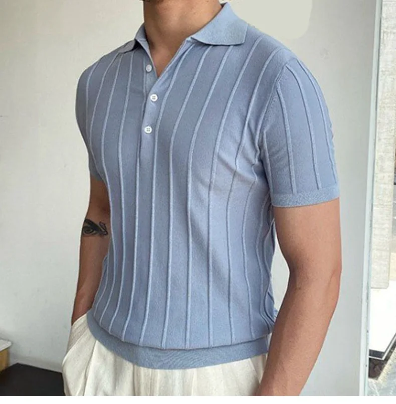 Polo de manga corta para hombre con cuello de solapa, estilo informal | Ropa de hombre · Omeda.es - Imagen 9