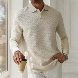 Polo de manga larga para hombre, ropa masculina de alta calidad, | Ropa de hombre · Omeda.es