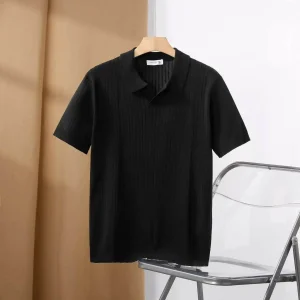 Polos ajustados para hombre, camiseta Sexy elástica lisa con cuello, | Ropa de hombre · Omeda.es