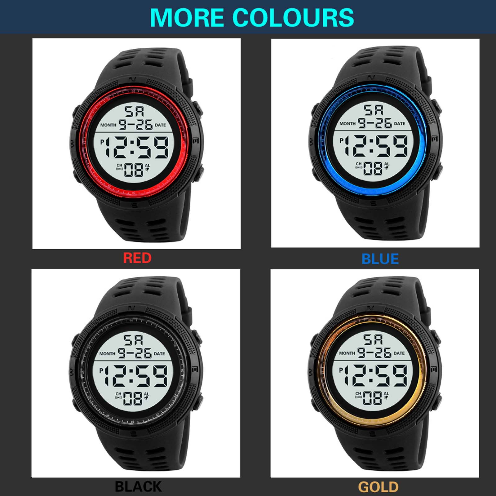 Reloj para hombre, relojes digitales deportivos para hombre, Esfera | Accesorios de moda · Omeda.es - Imagen 13