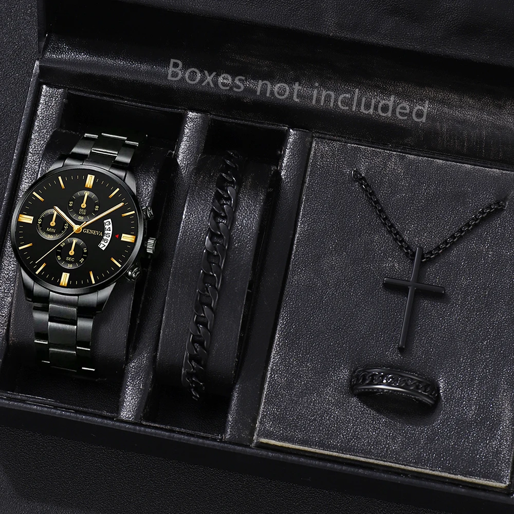 Reloj de pulsera de cuarzo con calendario de lujo de acero inoxidable | Accesorios de moda · Omeda.es - Imagen 14