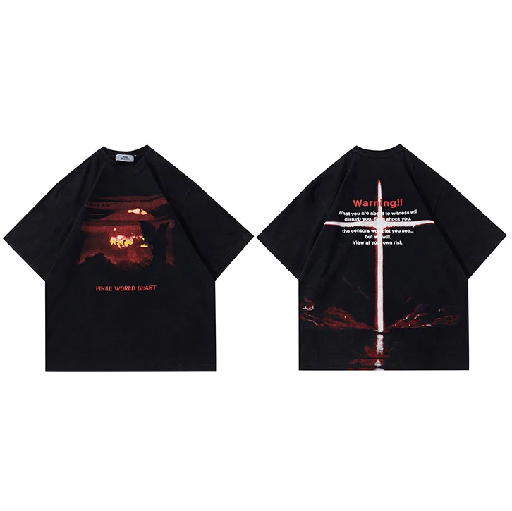 Ropa de calle para hombre, camiseta de Hip Hop, camiseta Hipster con | Ropa de hombre · Omeda.es