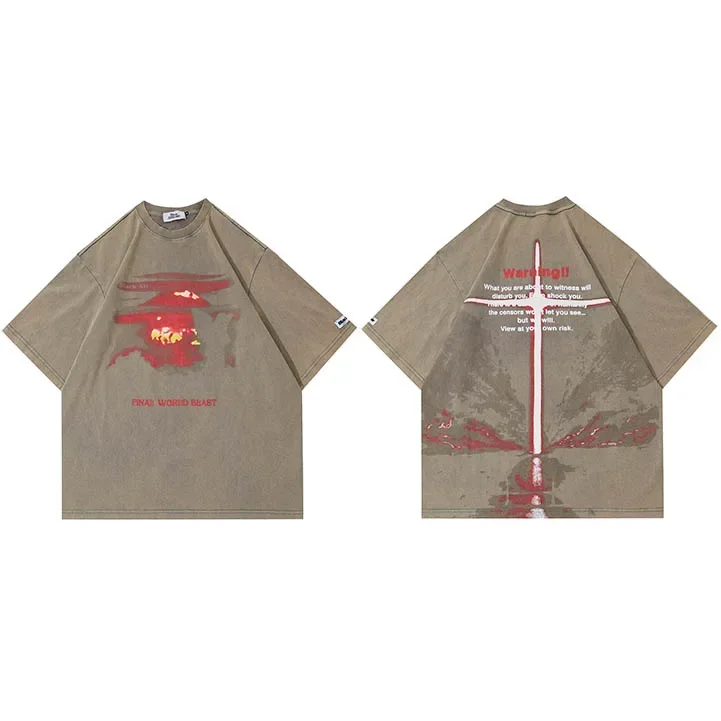 Ropa de calle para hombre, camiseta de Hip Hop, camiseta Hipster con | Ropa de hombre · Omeda.es - Imagen 2