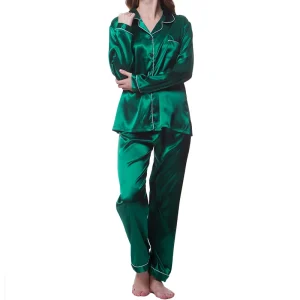 Ropa de dormir para mujer, conjunto de pijama de satén sencillo, Top | Ropa de mujer · Omeda.es