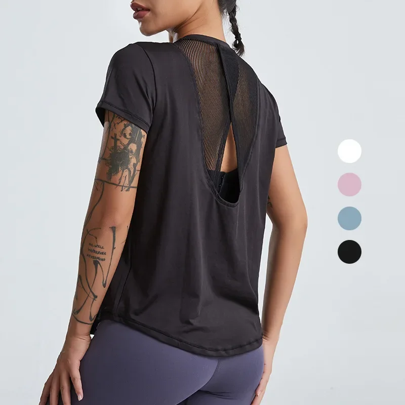 Ropa holgada de Yoga para mujer, Tops de manga corta para correr, | Ropa de mujer · Omeda.es - Imagen 3