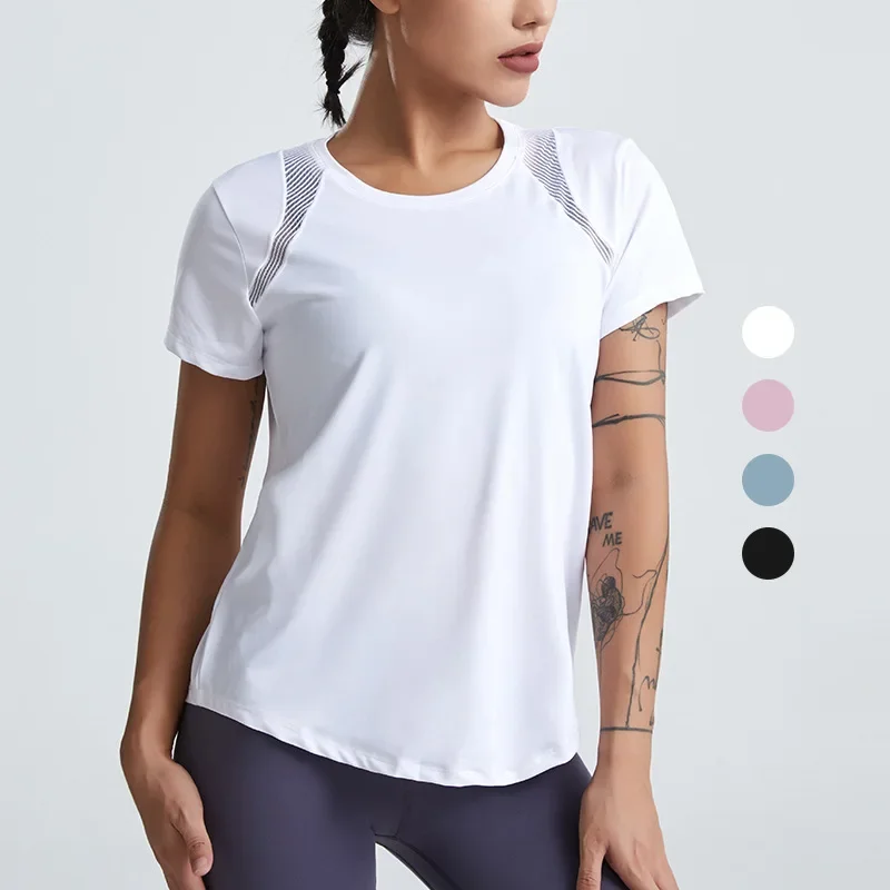 Ropa holgada de Yoga para mujer, Tops de manga corta para correr, | Ropa de mujer · Omeda.es - Imagen 4