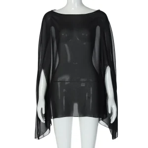 Ropa de mujer, blusas transparentes de gasa, moda Sexy, pareo liso, | Ropa de mujer · Omeda.es