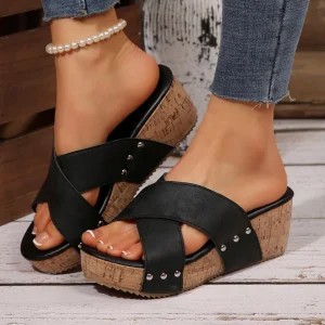 Sandalias de cuña para mujer, novedad de 2025, sandalias de | Zapatos y calzado · Omeda.es