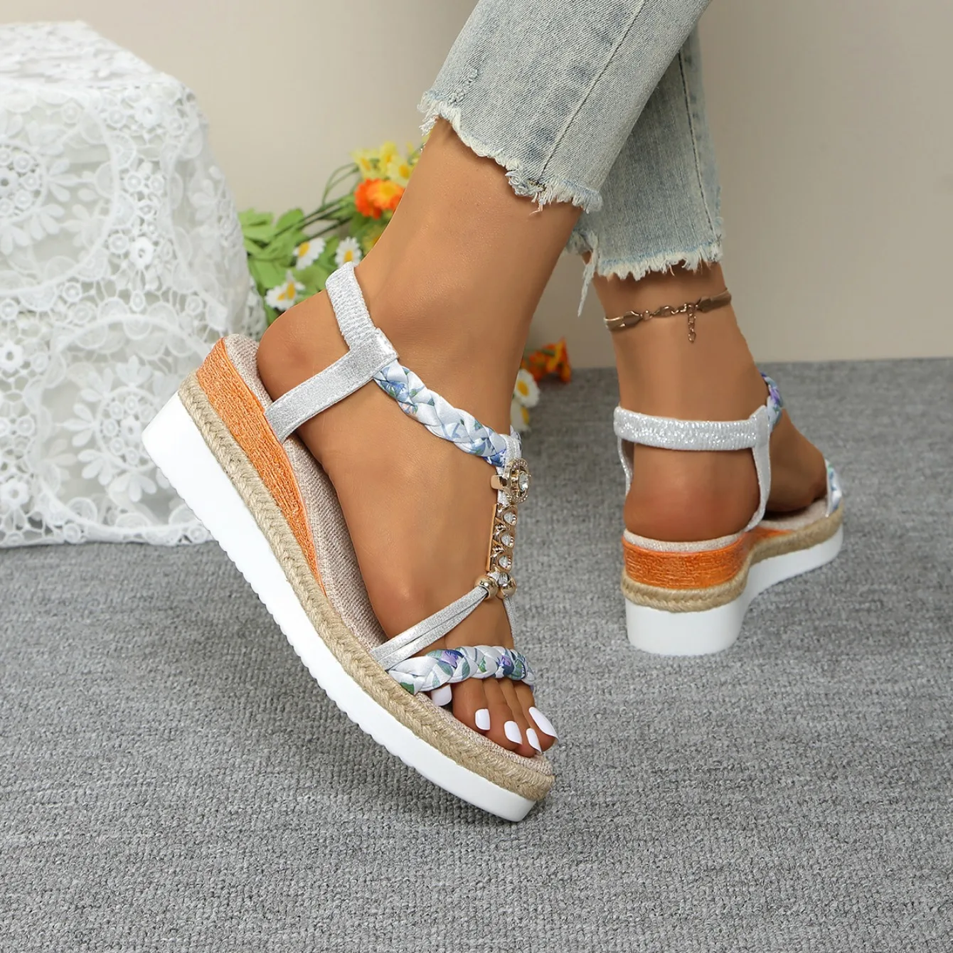 Sandalias De cuña para Mujer, Sandalias De gladiador con plataforma y | Zapatos y calzado · Omeda.es - Imagen 11