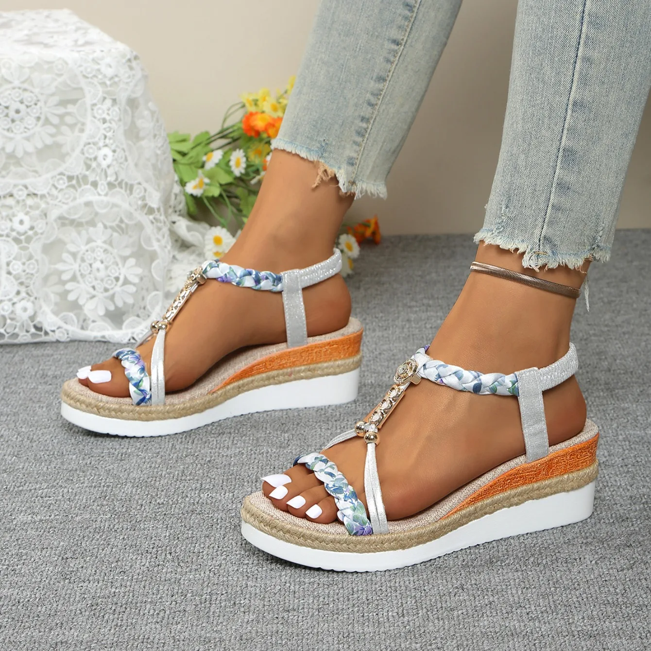 Sandalias De cuña para Mujer, Sandalias De gladiador con plataforma y | Zapatos y calzado · Omeda.es - Imagen 14