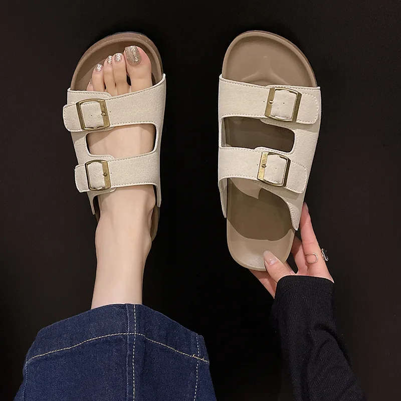 Sandalias planas de corcho para Mujer, zapatos informales con hebilla | Zapatos y calzado · Omeda.es - Imagen 17