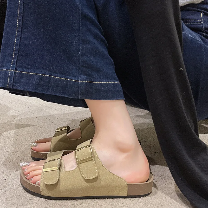 Sandalias planas de corcho para Mujer, zapatos informales con hebilla | Zapatos y calzado · Omeda.es - Imagen 19
