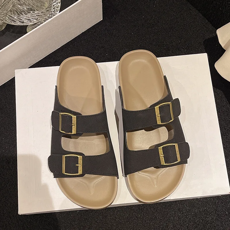 Sandalias planas de corcho para Mujer, zapatos informales con hebilla | Zapatos y calzado · Omeda.es - Imagen 24