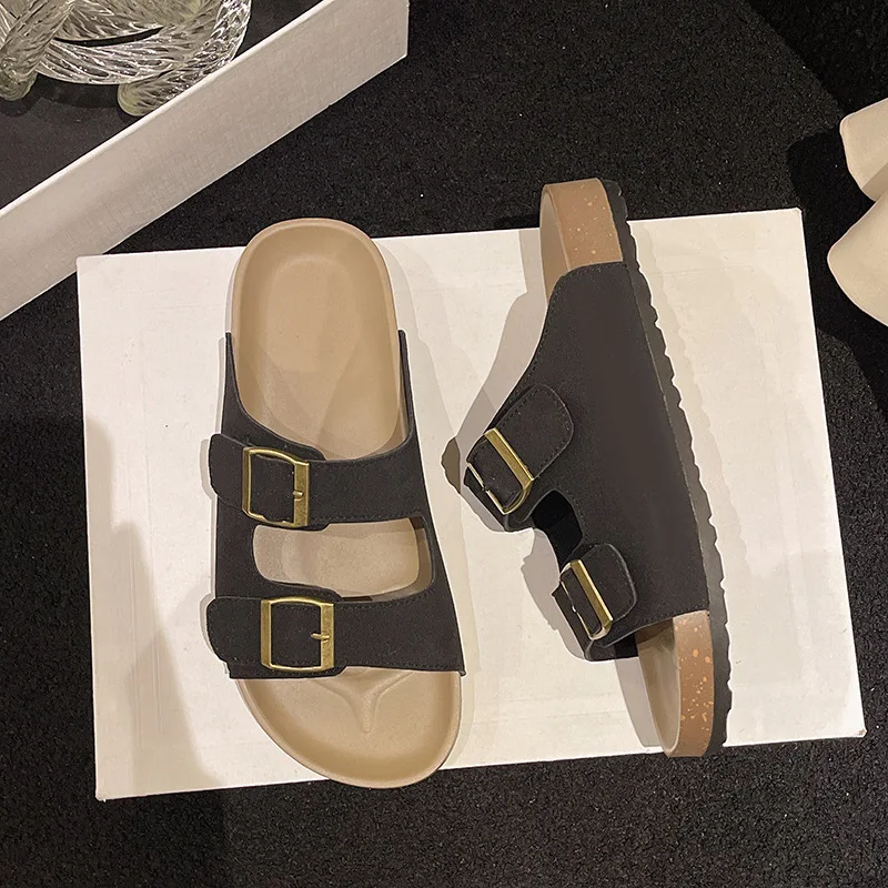 Sandalias planas de corcho para Mujer, zapatos informales con hebilla | Zapatos y calzado · Omeda.es - Imagen 25