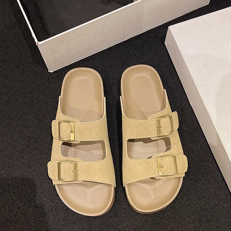 Sandalias planas de corcho para Mujer, zapatos informales con hebilla | Zapatos y calzado · Omeda.es - Imagen 28