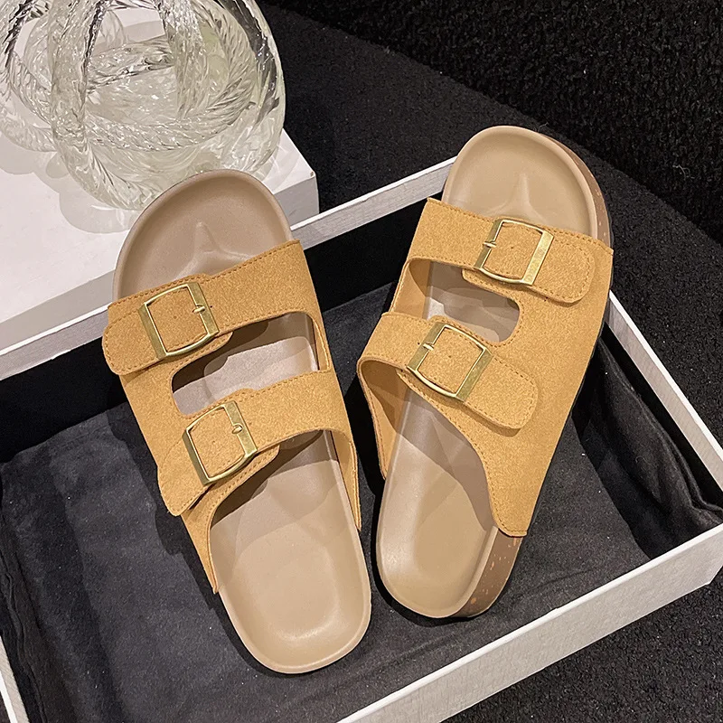 Sandalias planas de corcho para Mujer, zapatos informales con hebilla | Zapatos y calzado · Omeda.es - Imagen 30