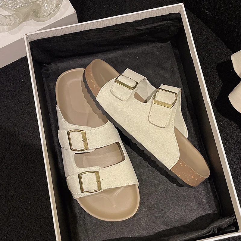 Sandalias planas de corcho para Mujer, zapatos informales con hebilla | Zapatos y calzado · Omeda.es - Imagen 32