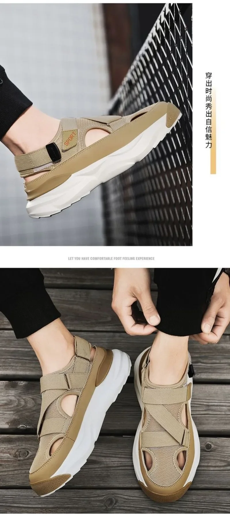 Sandalias de plataforma antideslizantes para hombre, zapatos | Zapatos y calzado · Omeda.es - Imagen 9