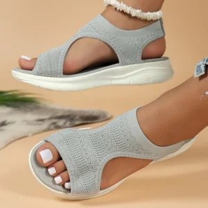 Sandalias de plataforma de pez de malla para mujer, zapatos de cuña | Zapatos y calzado · Omeda.es