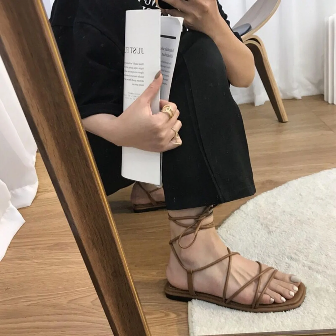 Sandalias de playa para mujer, zapatos planos informales con punta | Zapatos y calzado · Omeda.es - Imagen 8