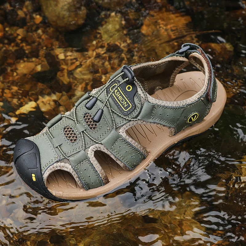 Sandalias de verano para hombre, zapatos informales de cuero para | Zapatos y calzado · Omeda.es - Imagen 17